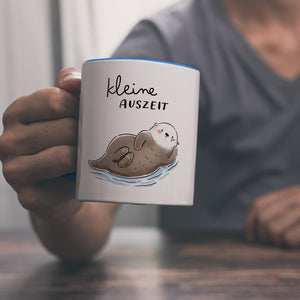Otter Kaffeebecher mit Spruch Kleine Auszeit