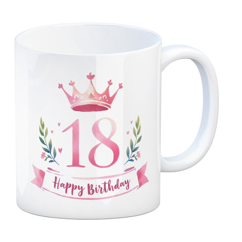 Happy Birthday 18 Krone Kaffeebecher