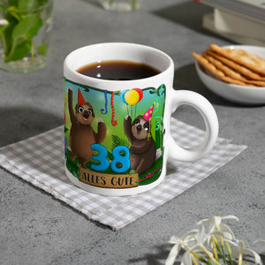 Faultier Kaffeebecher zum 38.Geburtstag