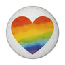 Regenbogenherz Magnet rund