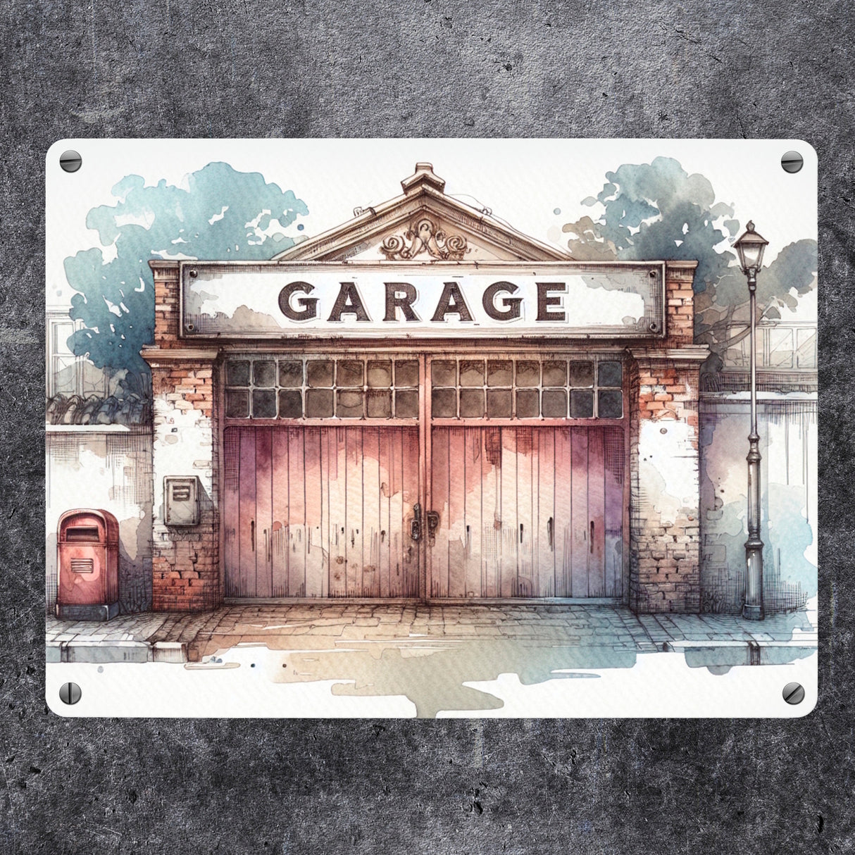 Garage Metallschild in 15x20 cm