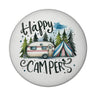 Happy Campers Wohnwagen Magnet rund