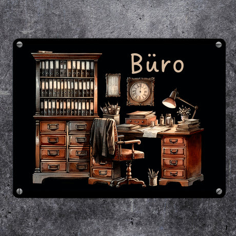 Büro Metallschild in 15x20 cm