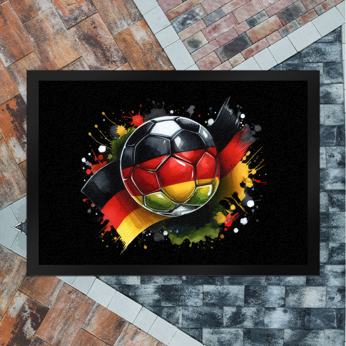Fußball Deutschland Flagge Fußmatte in 35x50 cm