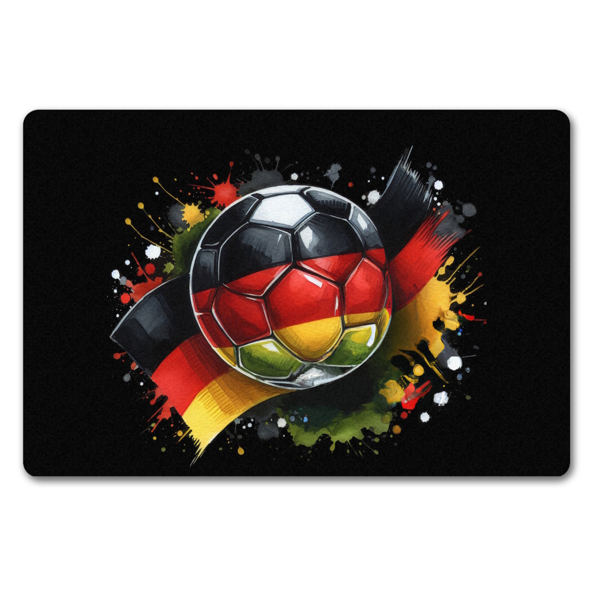 Fußball Deutschland Flagge Fußmatte in 35x50 cm ohne Rand