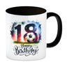 Happy Birthday 18 Fußball Kaffeebecher mit Spruch Happy Birthday 18