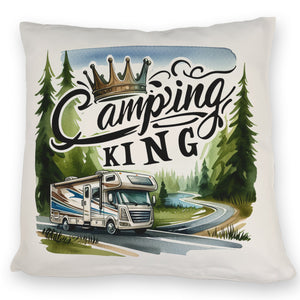 Camping King mit Wohnmobil Kissen mit Spruch Camping King
