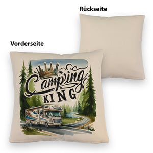 Camping King mit Wohnmobil Kissen mit Spruch Camping King