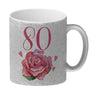 80. Geburtstag Rose Kaffeebecher