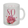 80. Geburtstag Rose Kaffeebecher