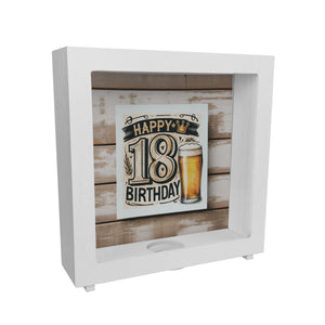 18. Geburtstag Bier Spardose mit Spruch Happy Birthday 18