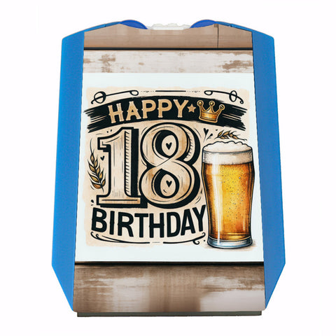 18. Geburtstag Bier Parkscheibe mit Spruch Happy Birthday 18