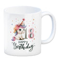 18. Geburtstag mit niedlichem Pferd Kaffeebecher mit Spruch Happy Birthday 18