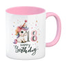 18. Geburtstag mit niedlichem Pferd Kaffeebecher mit Spruch Happy Birthday 18