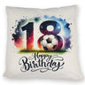 18. Geburtstag Fußball Kissen mit Spruch Happy Birthday 18