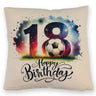 18. Geburtstag Fußball Kissen mit Spruch Happy Birthday 18