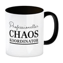 Chef Kaffeebecher mit Spruch Professioneller Chaos Koordinator