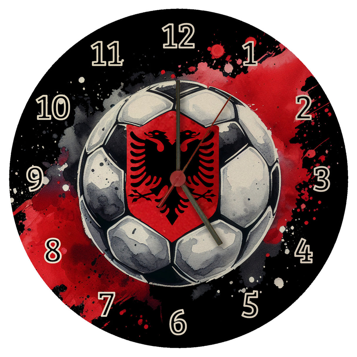 Fußball Albanien Wanduhr