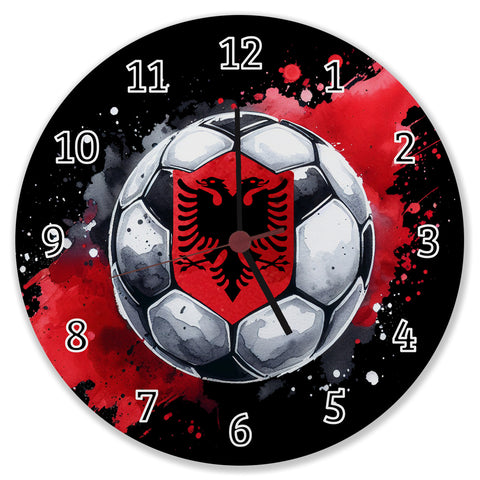 Fußball Albanien Wanduhr