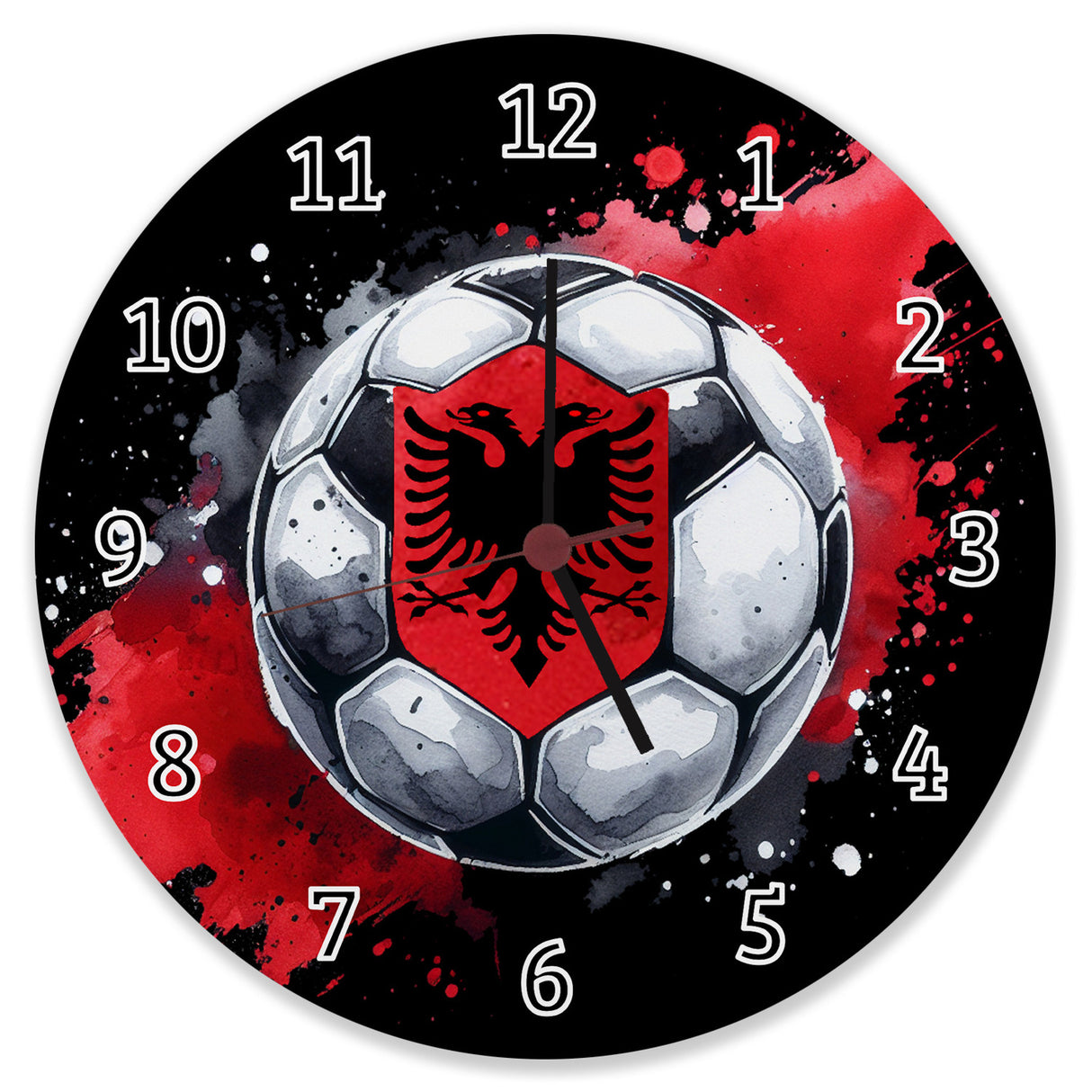 Fußball Albanien Wanduhr