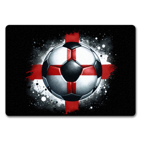 Fußball Englische Flagge Fußmatte in 35x50 cm ohne Rand