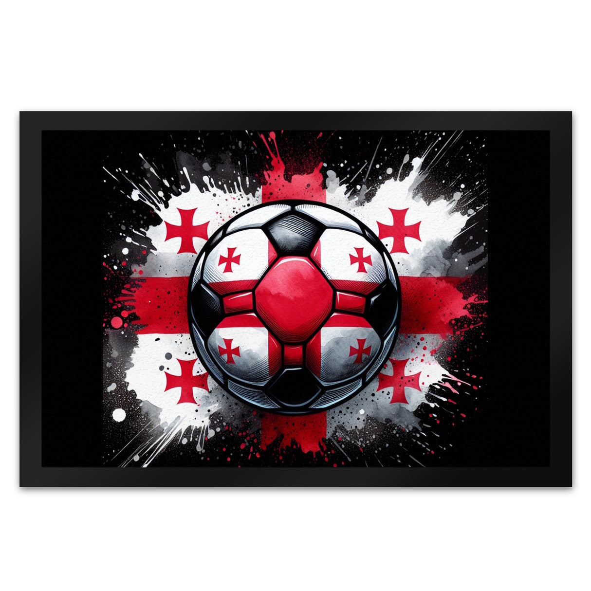 Fußball Georgien Flagge Fußmatte in 35x50 cm