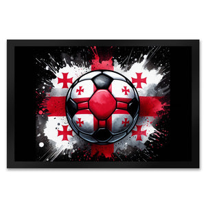 Fußball Georgien Flagge Fußmatte in 35x50 cm