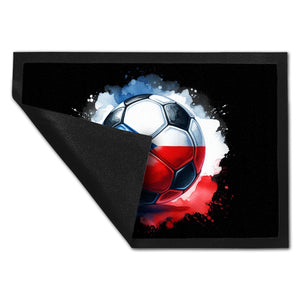 Fußball Tschechien Flagge Fußmatte in 35x50 cm