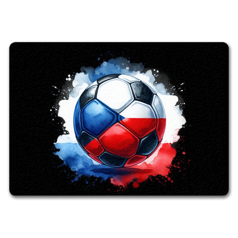 Fußball Tschechien Flagge Fußmatte in 35x50 cm ohne Rand