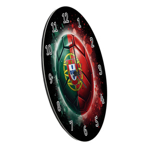 Fußball Portugal Flagge Wanduhr