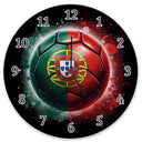 Fußball Portugal Flagge Wanduhr