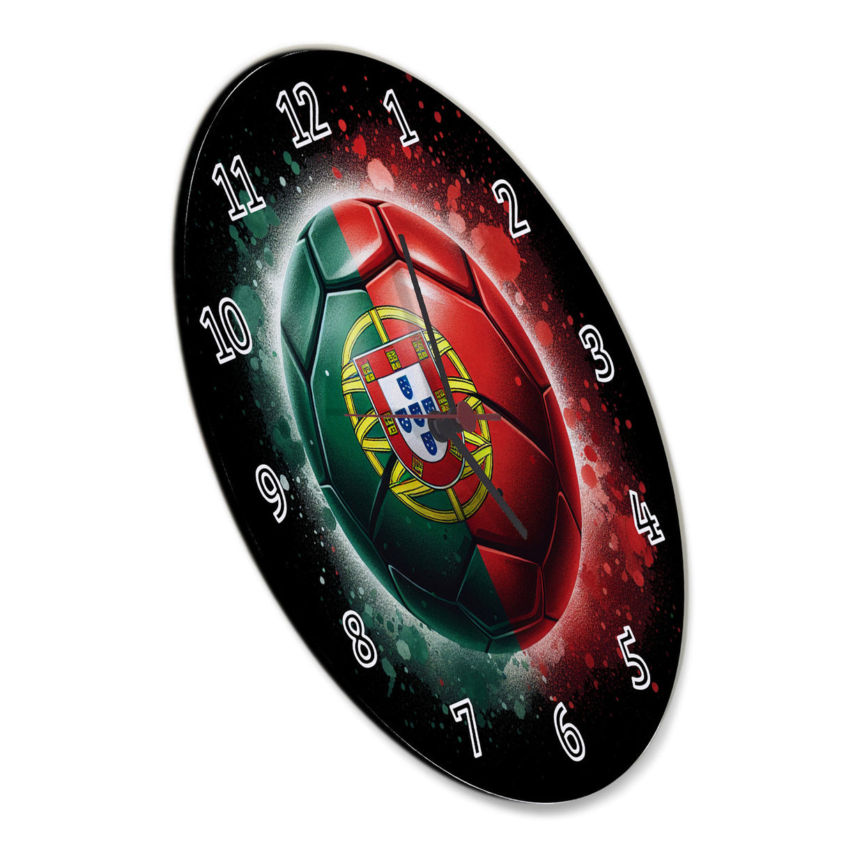 Fußball Portugal Flagge Wanduhr