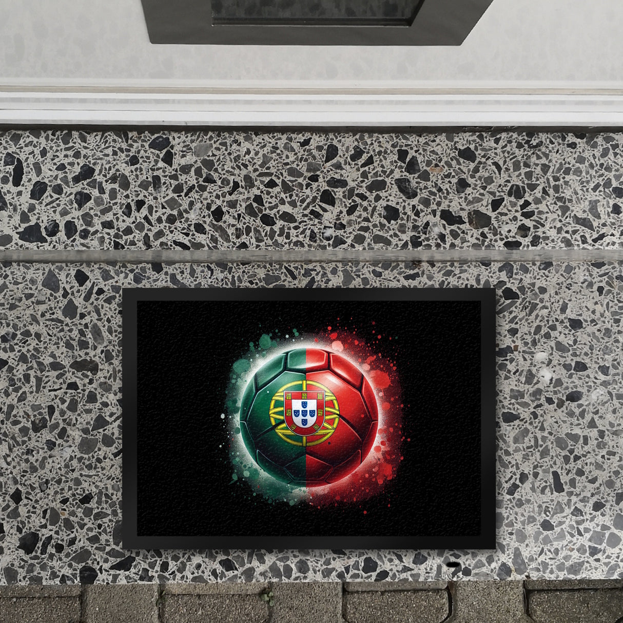 Fußball Portugal Flagge Fußmatte in 35x50 cm