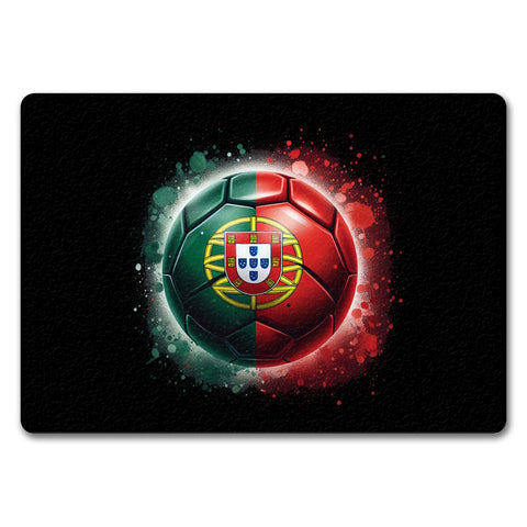 Fußball Portugal Flagge Fußmatte in 35x50 cm ohne Rand