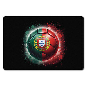 Fußball Portugal Flagge Fußmatte in 35x50 cm ohne Rand