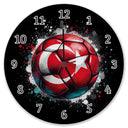 Fußball Türkei Flagge Wanduhr