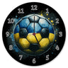 Fußball Ukraine Flagge Wanduhr