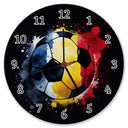 Fußball Rumänien Flagge Wanduhr