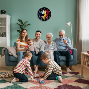 Fußball Rumänien Flagge Wanduhr