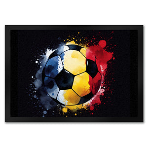 Fußball Rumänien Flagge Fußmatte in 35x50 cm