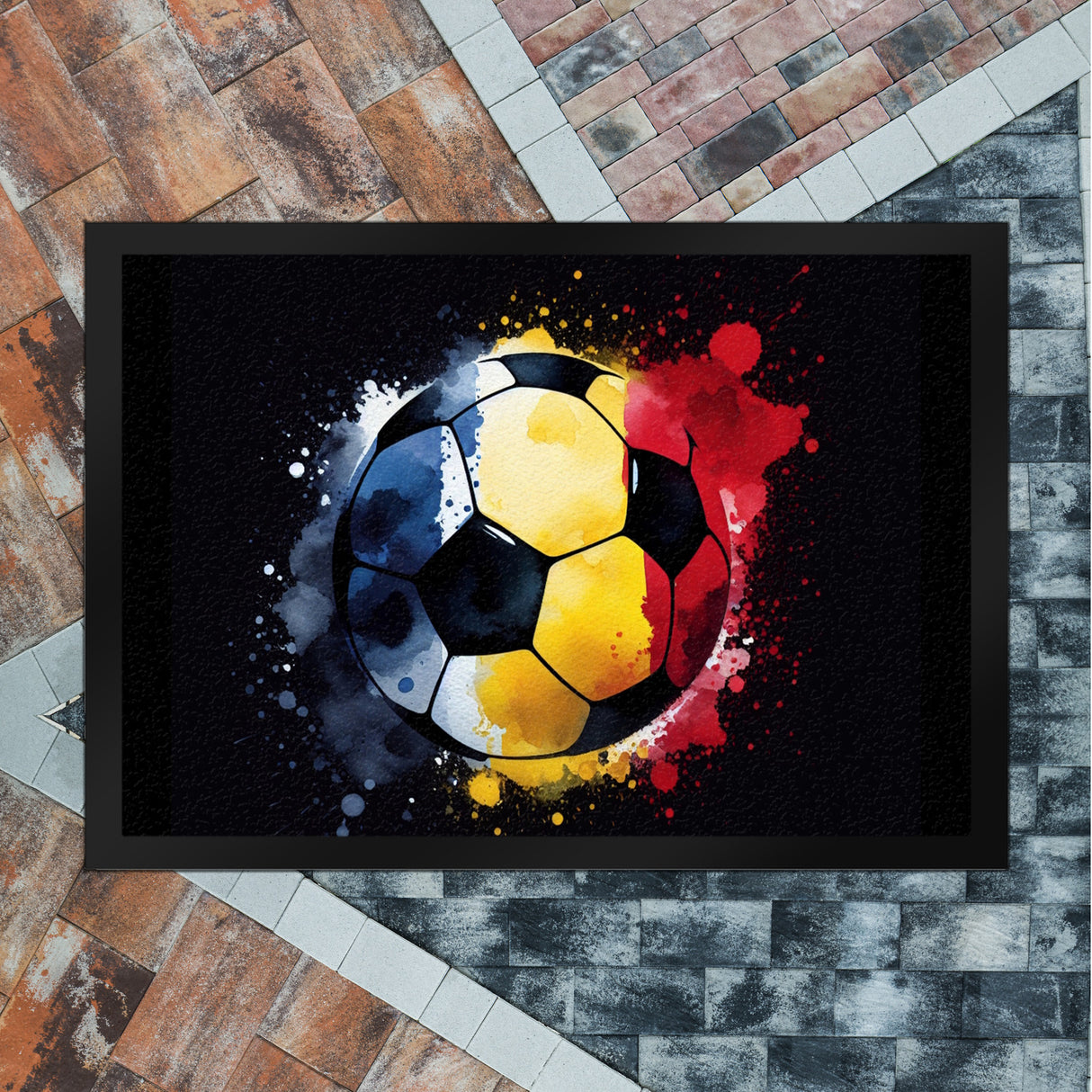 Fußball Rumänien Flagge Fußmatte in 35x50 cm