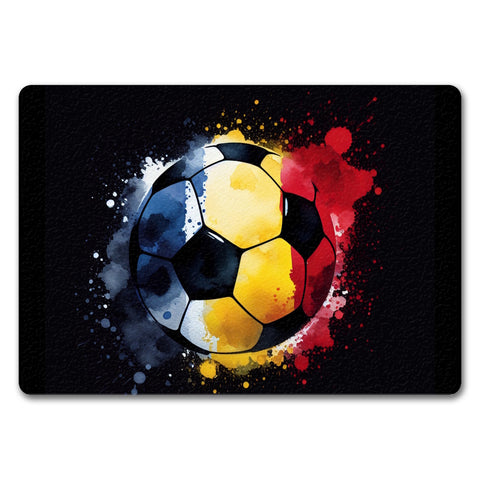 Fußball Rumänien Flagge Fußmatte in 35x50 cm ohne Rand