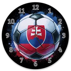 Fußball Slowakei Flagge Wanduhr