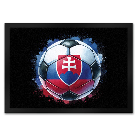 Fußball Slowakei Flagge Fußmatte in 35x50 cm
