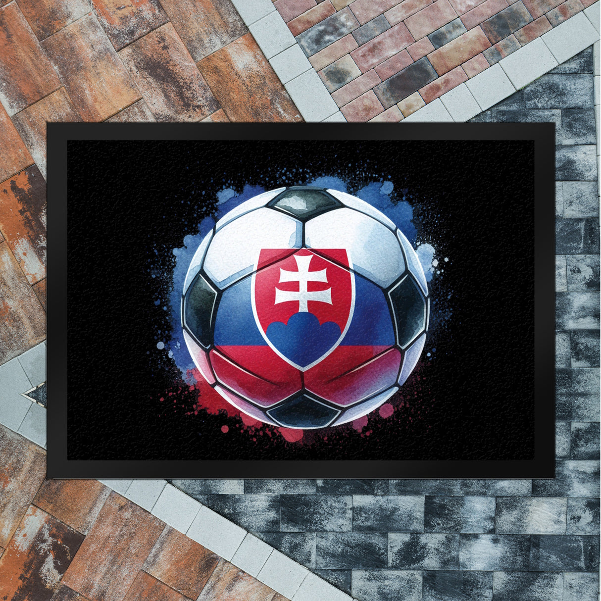 Fußball Slowakei Flagge Fußmatte in 35x50 cm