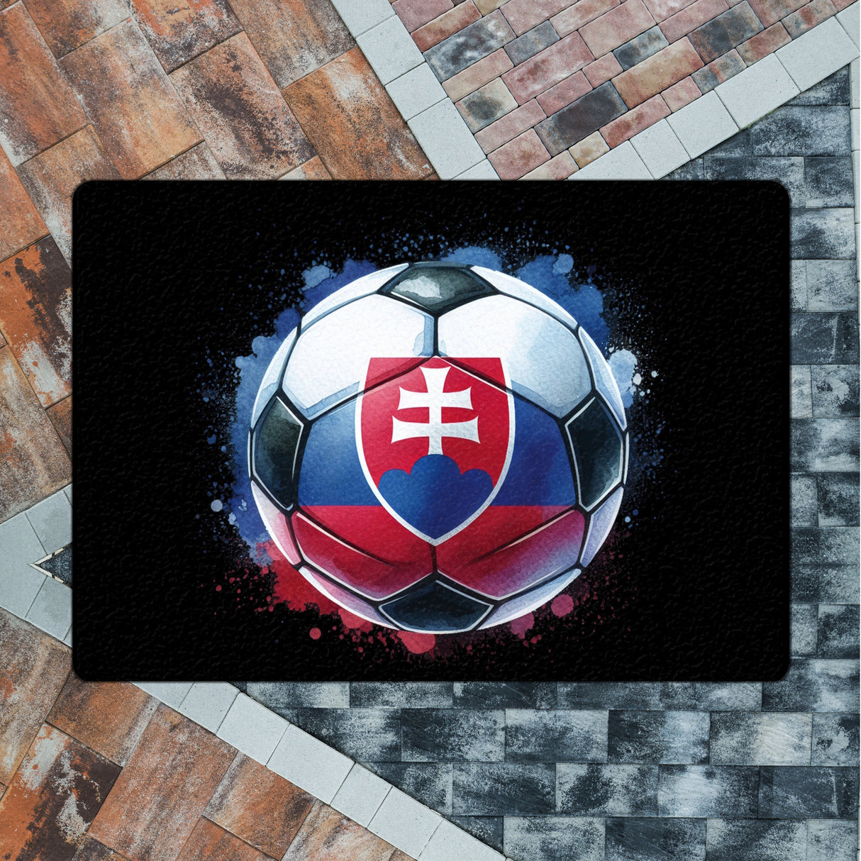 Fußball Slowakei Flagge Fußmatte in 35x50 cm ohne Rand