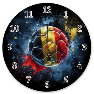 Fußball Belgien Flagge Wanduhr