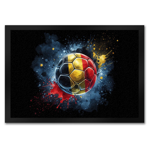 Fußball Belgien Flagge Fußmatte in 35x50 cm