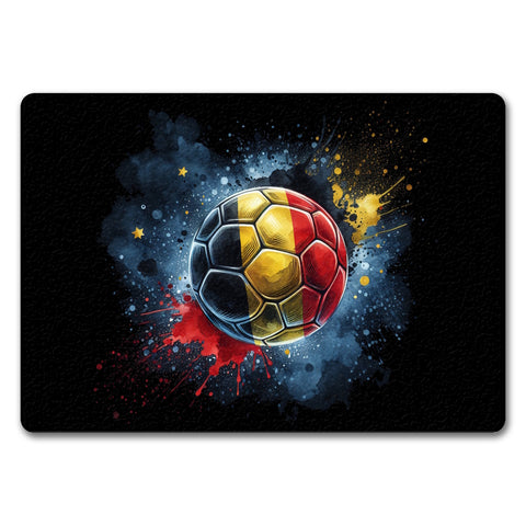 Fußball Belgien Flagge Fußmatte in 35x50 cm ohne Rand