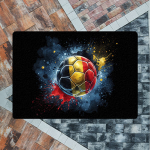 Fußball Belgien Flagge Fußmatte in 35x50 cm ohne Rand